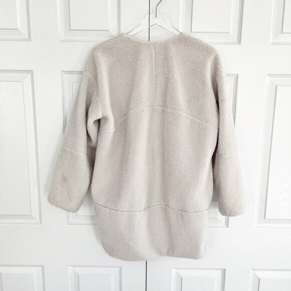 Lululemon Collarless Textured Fleece Full Zip in White Opal - Picture 8 of 8